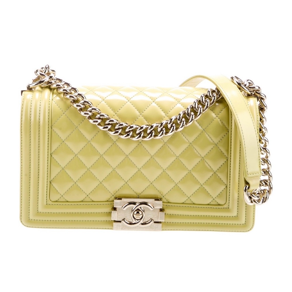 Chanel Lemon Quilted Shoulder Bag with Chain